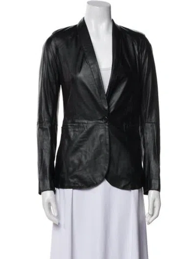 Pre-owned R13 Leather Blazer In Black