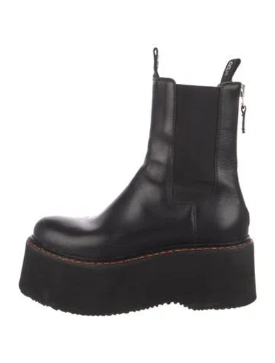 Pre-owned R13 Leather Chelsea Boots In Black