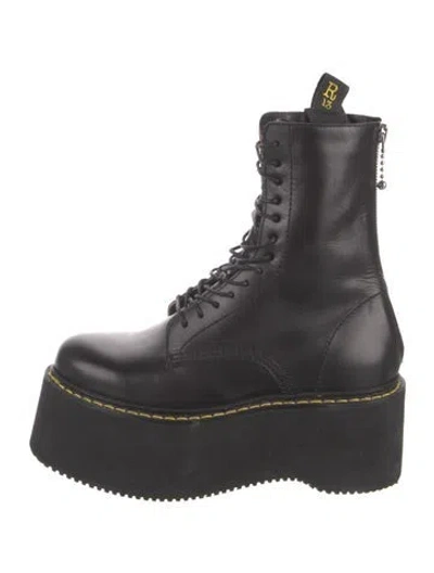 Pre-owned R13 Leather Combat Boots In Black
