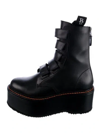 Pre-owned R13 Leather Combat Boots In Black