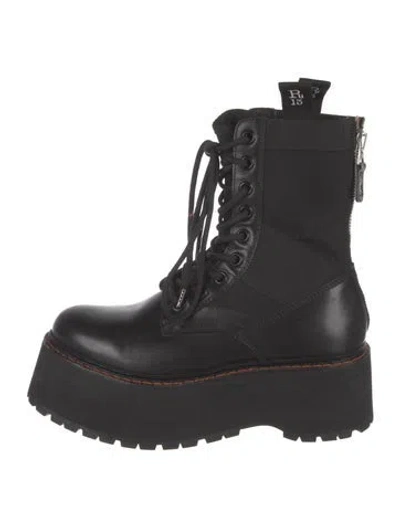 Pre-owned R13 Leather Combat Boots In Black