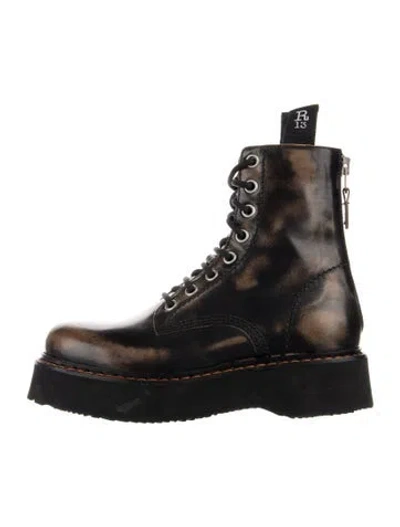 Pre-owned R13 Leather Combat Boots In Brown