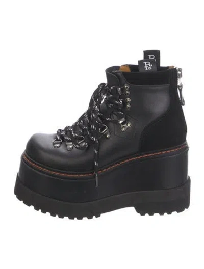 Pre-owned R13 Leather Hiking Boots In Black