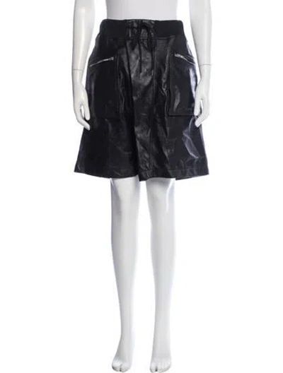 Pre-owned R13 Leather Knee-length Shorts In Black