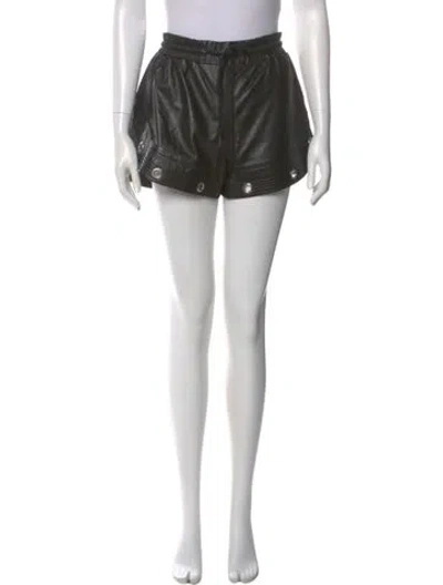 Pre-owned R13 Leather Mini Shorts In Black