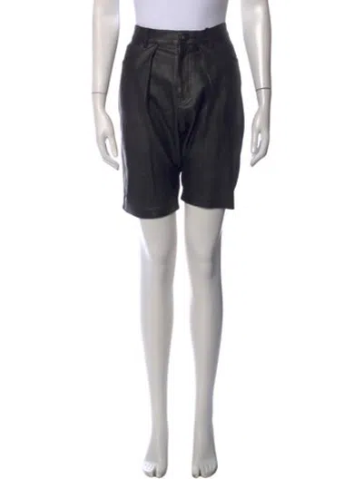 Pre-owned R13 Leather Mini Shorts In Black