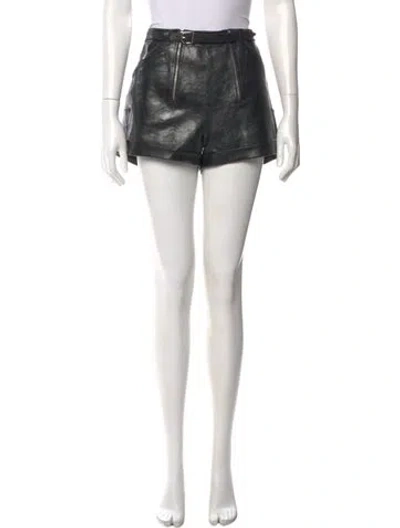 Pre-owned R13 Leather Mini Shorts In Blue