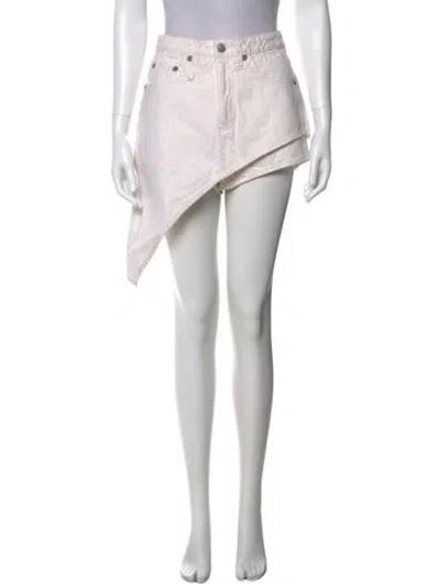 Pre-owned R13 Leather Mini Shorts In Blue