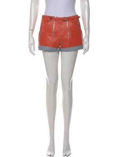 Pre-owned R13 Leather Mini Shorts In Pink