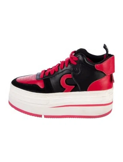 Pre-owned R13 Leather Printed Sneakers In Red
