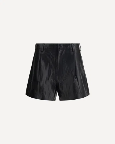 R13 Leather Shorts In Black