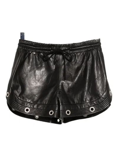 R13 Leather Shorts In Black