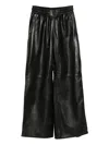R13 Leather Side-zip Trousers In Black