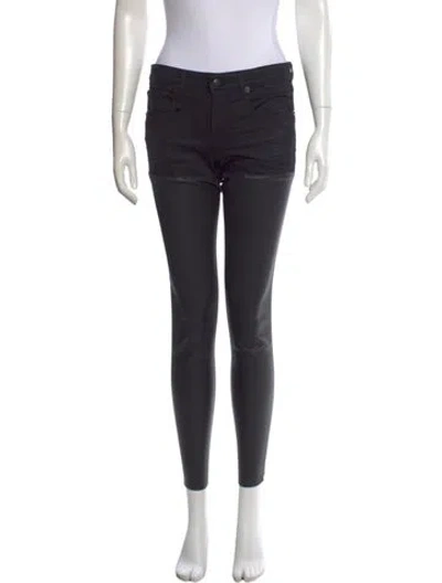 Pre-owned R13 Leather Skinny Leg Pants In Black