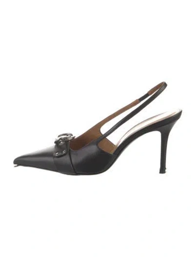 Pre-owned R13 Leather Slingback Pumps In Black