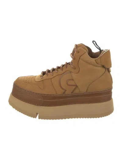 Pre-owned R13 Leather Sneakers In Brown