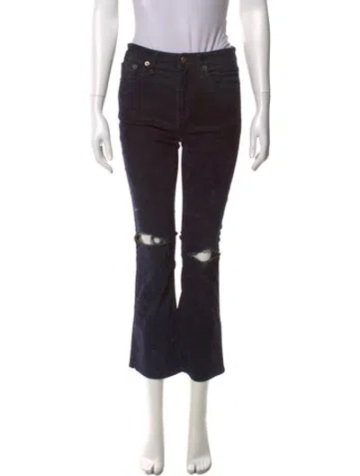 Pre-owned R13 Leather Straight Leg Pants In Black