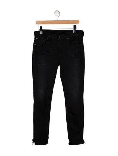 Pre-owned R13 Leather Straight Leg Pants In Black