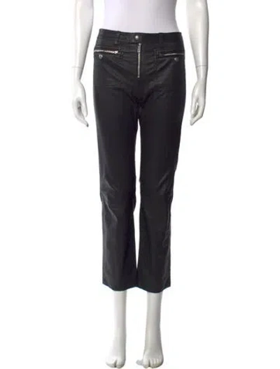Pre-owned R13 Leather Straight Leg Pants In Blue