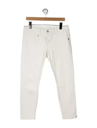 Pre-owned R13 Leather Straight Leg Pants In White