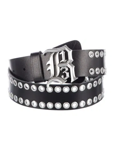 Pre-owned R13 Leather Studded Accents Belt In Black