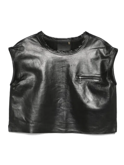 R13 Leather Top In Black