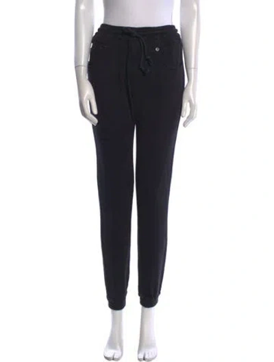 Pre-owned R13 Leather Trim Embellishment Sweatpants In Black