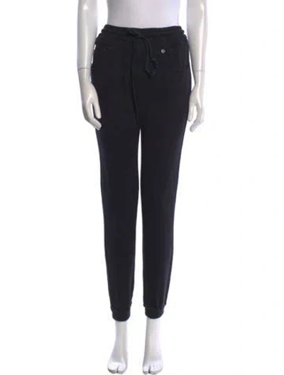 Pre-owned R13 Leather Trim Embellishment Sweatpants In Black