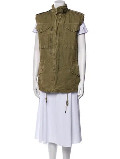 Pre-owned R13 Leather Utility Jacket In Green