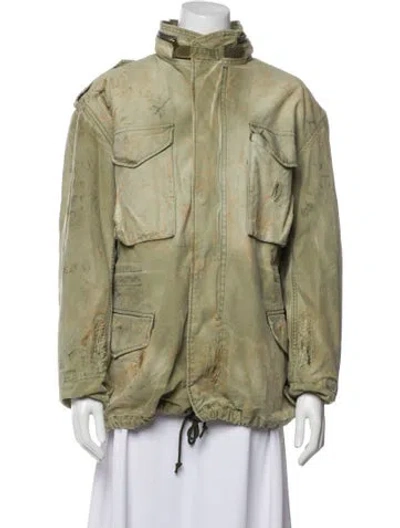 Pre-owned R13 Leather Utility Jacket In Green