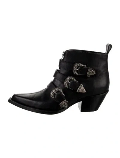Pre-owned R13 Leather Western Boots In Black