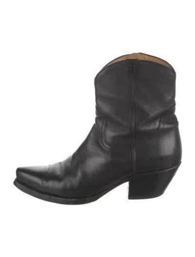 Pre-owned R13 Leather Western Boots In Black