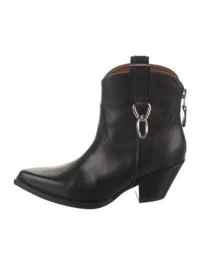 Pre-owned R13 Leather Western Boots In Black