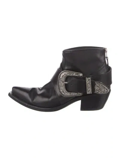 Pre-owned R13 Leather Western Boots In Black