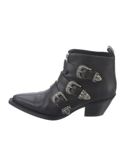 Pre-owned R13 Leather Western Boots In Black