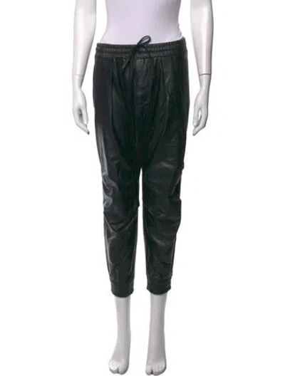 Pre-owned R13 Leather Wide Leg Pants In Black