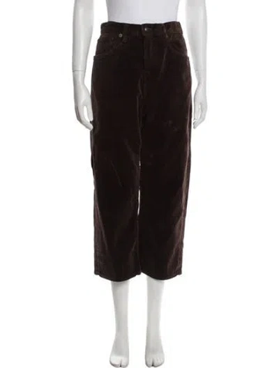 Pre-owned R13 Leather Wide Leg Pants In Brown
