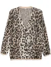 R13 Boyfriend Oversized Jacquard-knit Linen Cardigan In Brown