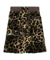 R13 Leopard Print Crossover Shorts In Brown