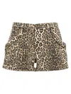 R13 Pouch Pocket Bermuda And Short In Leopard Print