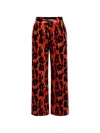 R13 Leopard-pattern Trousers In Red
