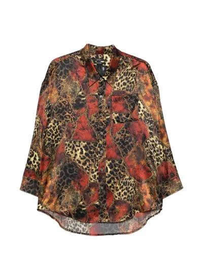 R13 Leopard-print Button-down Shirt In Multi
