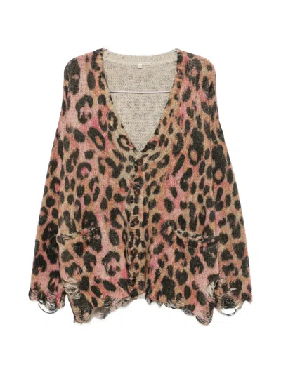 R13 Leopard-print Cardigan In Multi