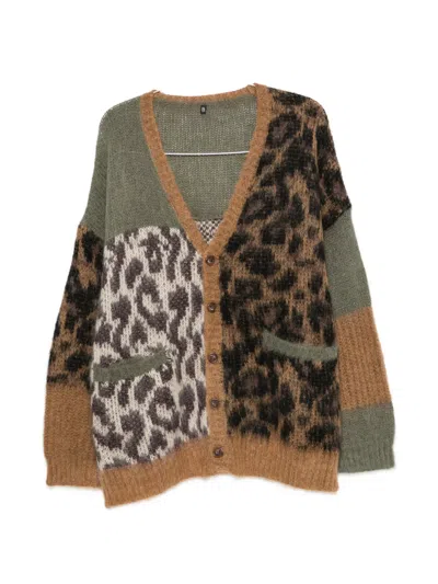 R13 Leopard-print Cardigan In Multi