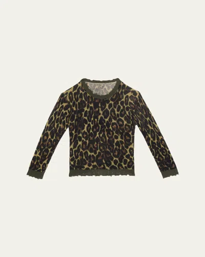 R13 Leopard-print Cashmere Sweater In Brown