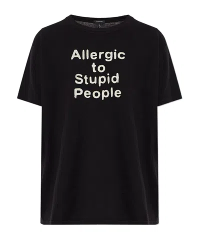 R13 Letter T-shirt In Black