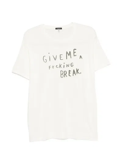 R13 Lettering-print T-shirt In Neutral