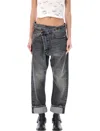 R13 Cross Over Jeans In Black