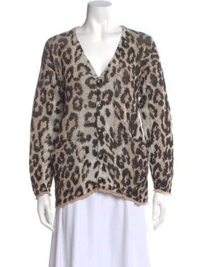 Pre-owned R13 Linen Animal Print Sweater In Multi