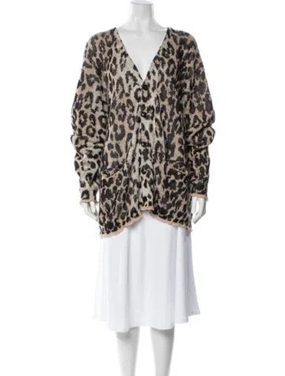 Pre-owned R13 Linen Animal Print Sweater In Multi